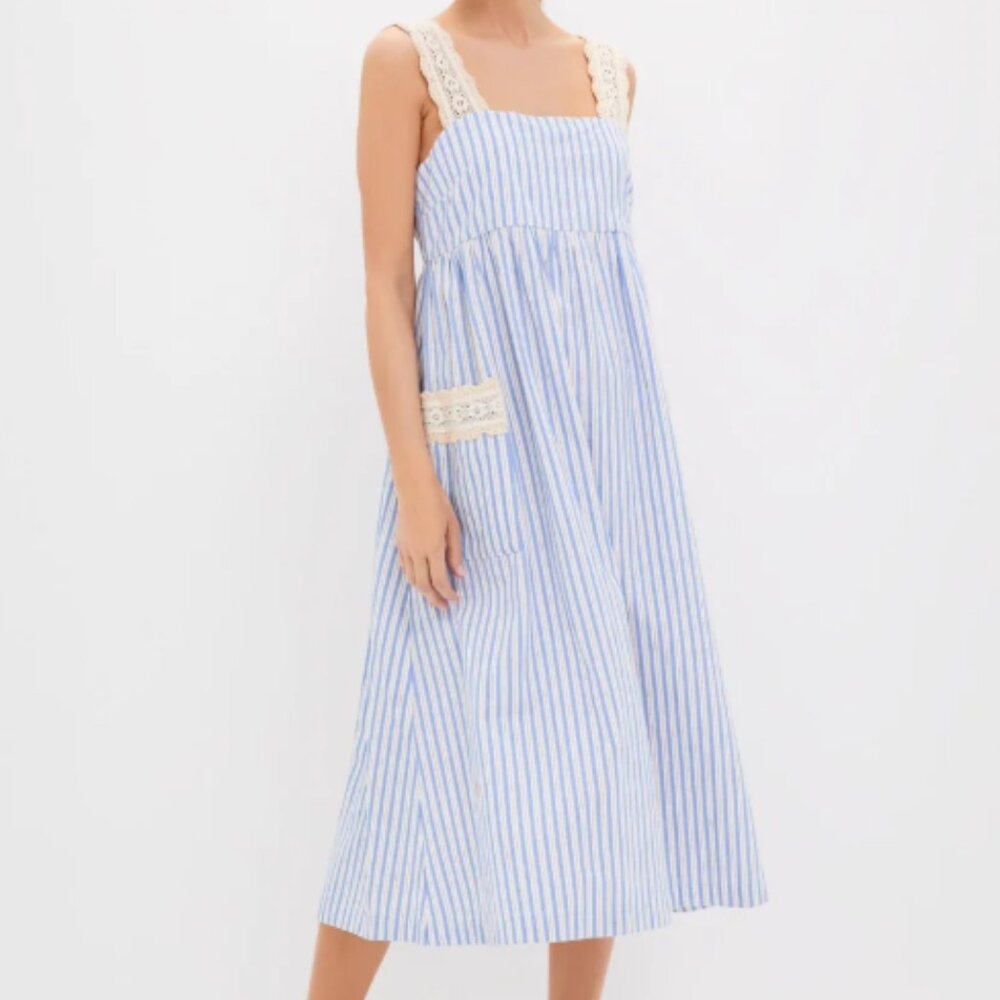 NWT-Tuckernuck-Pomander Place-Blue Stripe Harbour Dress- Size Small